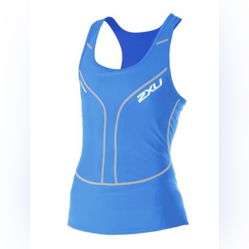 2XU WOMENS Racerback Tank Top TRI SINGLET LIMITED Edition size Large, Blue
